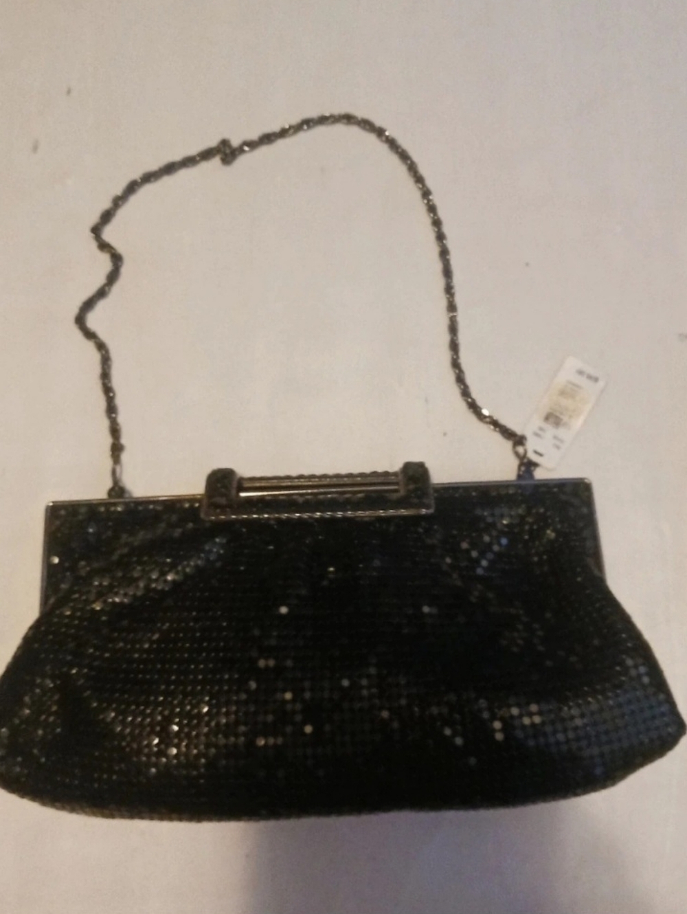 The Limited Black Sequin Chain Clutch